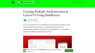 Creating Multiple Authentication in Laravel 5.5 Using Middleware
