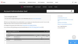 Digital Publishing Suite Account Administration tool - Adobe Help Center