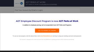 Find Your Account (by Email or Login) - ADT Perks at Work