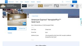 American Express AeroplanPlus Gold Card | Amex Canada