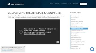 Customizing the Affiliate Signup Form | Post Affiliate Pro