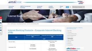 Affin online banking login