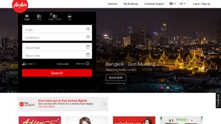 AirAsia homepage