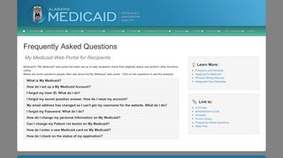 My Medicaid Web Portal for Recipients - Alabama Medicaid