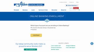 Online Banking Enrollment | Alden State Bank | Alden, NY - Lancaster ...