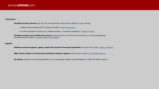 Allstate - Web Site Maintenance