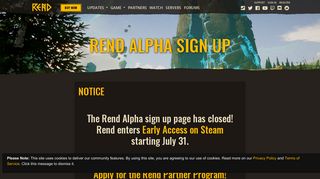 Rend Alpha Sign Up | Rend