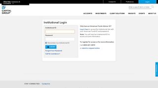 Institutional Login | Capital Group