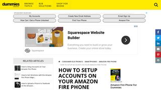 How to Setup Accounts on Your Amazon Fire Phone - dummies