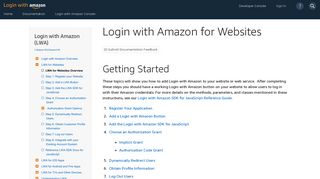 Login with Amazon for Websites | Login with Amazon