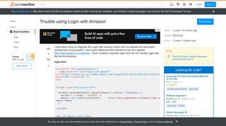 Trouble using Login with Amazon - Stack Overflow