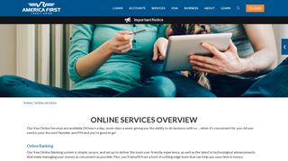 Online Services Overview- America First Credit Union