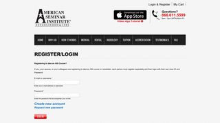 Register/Login | American Seminar Institute