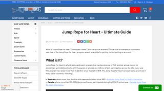 Jump Rope for Heart - Ultimate Guide - BuyJumpRopes.net