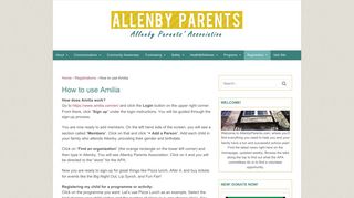 How to use Amilia | Allenby Parents