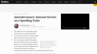 AmtrakConnect: Internet Service on a Speeding Train - Forbes