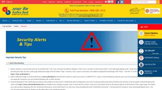 Security alerts & Tips - Andhra Bank