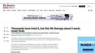 Thousands have tried it, but this MS therapy doesn't work, study finds