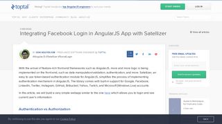 Integrating Facebook Login in AngularJS App with Satellizer - Toptal