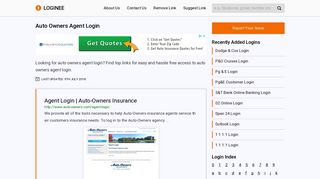 Auto Owners Agent Login