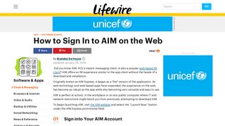 How to Sign In to AIM on the Web - Lifewire