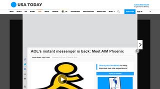 AOL's instant messenger is back: Meet AIM Phoenix - USA Today