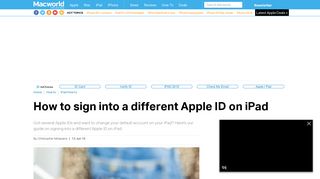 How to sign into a different Apple ID on iPad - Macworld UK