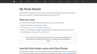 My Photo Stream - Apple Support