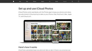Set up and use iCloud Photos - Apple Support
