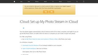 iCloud: Set up My Photo Stream in iCloud - Apple Support