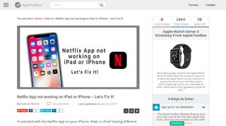 Netflix App not working on iPad or iPhone – Let's Fix It! - AppleToolBox