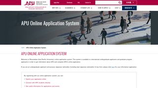 APU Online Application System | APU Ritsumeikan Asia Pacific ...