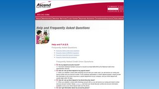 Help + FAQS :: Ascend FCU