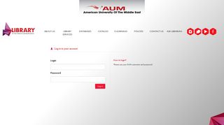 AUM Library catalog › Log in to your account