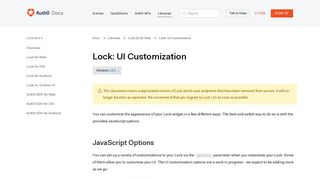 Lock: UI Customization - Auth0