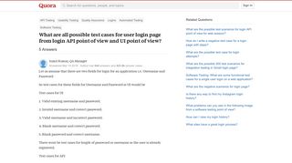 What are all possible test cases for user login page from login ...