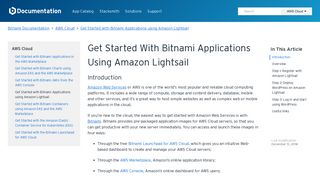 Get Started with Bitnami Applications using Amazon Lightsail