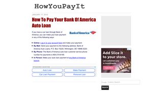 How To Pay Your Bank of America Auto Loan - HowYouPayIt