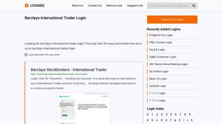 Barclays International Trader Login