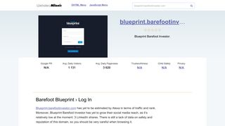 Blueprint.barefootinvestor.com website. Barefoot Blueprint › Log In.