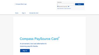 Compass Bank - Home Page - visaprepaidprocessing.com
