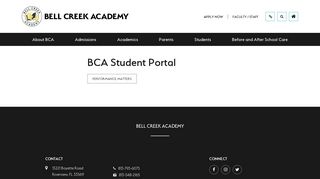 BCA Student Portal - Bell Creek Academy