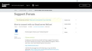 How to connect with our Email server Bell.net | Firefox Support Forum ...