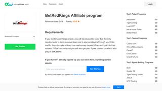 Online Affiliate World | Bet RedKings Affiliate Program: 25% Revenue ...