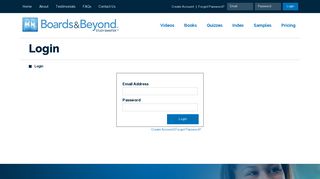 Login - Boards and Beyond