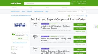 20% off Bed Bath and Beyond Coupons, Promo Codes & Deals 2019 ...