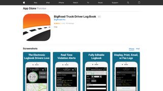 BigRoad Truck Driver Log Book on the App Store - iTunes - Apple