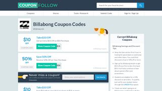 Billabong.com Coupon Codes 2019 (50% discount) - February promo ...