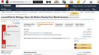 Amazon.com: LaunchPad for Biology: How Life Works (Twenty-Four ...
