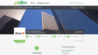 Job postings | Biron - Groupe Santé inc. | Career opportunities ...